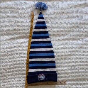 Chicago Cubs Winter Beanie NFL Blue Knit Hat With Pom Long Stocking Hat RARE